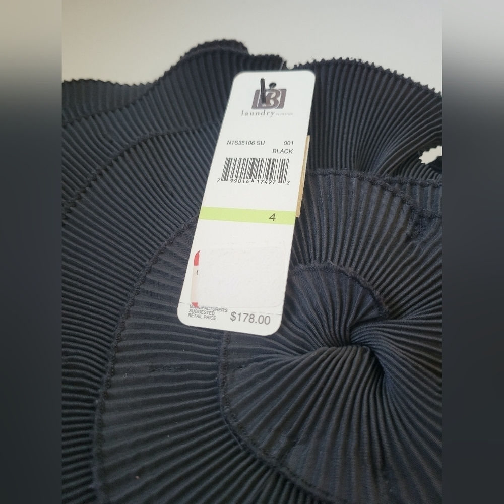 Laundry By Design Rosette One Shoulder Little Black Dress 4 Nwt - Picture 14 of 14